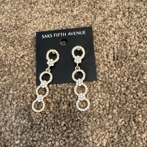 Saks Fifth Avenue Gold and Silver Multi-Circle Earrings